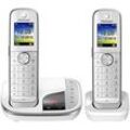 Panasonic KX-TGJ322GW Schnurloses Telefon-Set mit Anrufbeantworter weiß