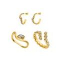 Adorn Hoops & Ring Set Gold