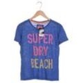 Superdry Damen T-Shirt, blau, Gr. 34