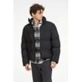 Steppjacke LINDBERGH, Herren, Gr. XL, schwarz, Steppware, Obermaterial: 49% Baumwolle, 41% Polyester, 10% Nylon, unifarben, casual, regular fit taillenlang, ohne Ausschnitt, Langarm, Jacken, mit Taschen