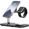 REALPOWER RealPower ChargeAIR Mag Wireless Charger Apple Ladebereich Smartphone:15 Watt max., Watch: 3 Ladebereicht AirPods: max, Schwarz