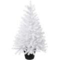 Künstlicher Weihnachtsbaum CREATIV DECO "Weihnachtsdeko, künstlicher Christbaum, Tannenbaum", weiß, H:90cm, Kunststoff, Weihnachtsbäume, im Topf