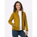 Fleecejacke CASUAL LOOKS, Damen, Gr. 36, gelb (ocker, schwarz, gemustert), 100% Polyester, Paspelierung:100% Polyester, gemustert, mehrfarbig, meliert, Jacken