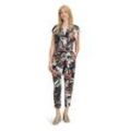 Overall BETTY BARCLAY "Betty Barclay Jumpsuit mit Eingrifftaschen", Damen, Gr. 36, Normalgrößen, bunt (dunkelblau, grün), Jersey, Obermaterial: 94% Polyester, 6% Elasthan., feminin, figurumspielend, Kurzarm, Overalls, Form