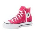 Sneaker CONVERSE "CHUCK TAYLOR ALL STAR LIFT PLATFORM", Gr. 36, pink (cerise pink, weiß, schwarz), Textil, sportlich, Schuhe