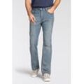 Bootcut-Jeans LEVI'S "527 SLIM BOOT CUT", Herren, Gr. 31, Länge 30, blau (here we stop), Denim/Jeans, Obermaterial: 99% Baumwolle, 1% Elasthan, casual, slim fit, Jeans, in cleaner Waschung