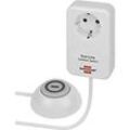 Brennenstuhl Eco Line Comfort Switch Adapter EL CSA 1, Steckdose mit beleuchtetem Fußschalter, 3500 W, erhöhter Berührungsschutz, L 82 x B 82 x T 82 mm, weiß