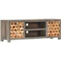 TV-Schrank Grau 120x30x40 cm Massivholz Mango vidaXL