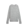 TOM TAILOR DENIM Damen Strickpullover in Melange Optik, grau, Meliert, Gr. M