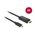 DeLOCK Delock Kabel USB Type-C Stecker HDMI-A Stecker DP-Alt Mode 4K 30 Hz 1 m schwa (85258)