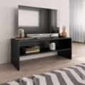 TV-Schrank, TV-Lowboard, tv Möbel, Fernsehschrank Moderner Stil Schwarz 100x40x40 cm Holzwerkstoff NMKS77794 MaisonChic