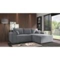 Ecksofa mit Schlaffunktion und Bettkasten, Couch für Wohnzimmer, Schlafsofa Sofagarnitur Sofa Eckcouch L-Form Wohnlandschaft mit Bettfunktion