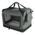 Vounot - Hundebox faltbar, Hundetransportbox robust für Katze & Hunde 50x35x36 cm s Grau