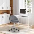 Woltu - Bürostuhl Ergonomischer,Bürostuhl Schminkstuhl drehbar, Schreibtischstuhl mit Rollen, bis 150 kg belastbar, Drehstuhl für Arbeitszimmer