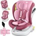 KIDIZ® Kindersitz Baby Autositz Kinderautositz Isofix Top Tether 360° drehbar Gruppe 0/1/2/3 ab Geburt 0-36kg Mit Sonnenschutzdach Seitenschutz 5 Punkt Gurt Kopfstützenverstellung ECE R 129/03