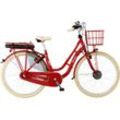 E-Bike FISCHER FAHRRAD "CITA RETRO 2.0 418 48" Gr. 48, rot, E-Bikes, 48cm, 28 Zoll (71,12cm), Pedelec, Elektrofahrrad für Damen u. Herren