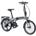 E-Bike TRETWERK "Akimbo" Gr. 32, grau, E-Bikes, 32cm, 20 Zoll (50,80cm), Pedelec, Elektrofahrrad für Damen u. Herren