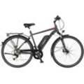 E-Bike FISCHER FAHRRAD "VIATOR 1.0 Diamant 50" E-Bikes Gr. 50cm, 28 Zoll (71,12cm), grau (anthrazit) Pedelec, Elektrofahrrad für Damen u. Herren