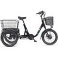 E-Bike TELEFUNKEN "TC500" Gr. 46, schwarz, E-Bikes, 46cm, 20 Zoll (50,80cm), Pedelec, Elektrofahrrad für Damen u. Herren