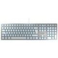 CHERRY KC 6000 SLIM Tastatur kabelgebunden silber