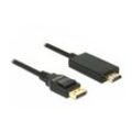 Kabel Displayport 1.2 Stecker hdmi-a Stecker 2 m schwarz 4K (85317) - Delock