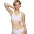 Bügelloser BH TRIUMPH "Modern Soft+Cotton N" Gr. 105, Cup C, weiß Damen BHs dezent gestreift, mit formenden Cups ohne Polsterung