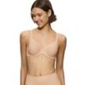 Bügel-BH TRIUMPH "Modern Soft+Cotton W" Gr. 100, Cup D, beige (neutral beige) Damen BHs Cup B-F, mit dezentem Streifenmuster, Basic Dessous