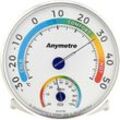 Innen- und Außentemperatur-Hygrometer, analoges Thermometer mit Monitor für Babyzimmer, Gewächshaus, 1 Set [Energieklasse a]