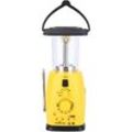 LED-Campinglaterne, wiederaufladbare Solarlaterne, Handkurbel-Taschenlampe mit AM/FM-Radio für Camping, Sturm, Stromausfall