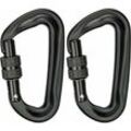 2 Stück Kletterkarabiner (1200 kg), robuste Aluminiumkarabiner, D-förmige Karabiner für Hängematte, Yoga, Schaukel, Camping