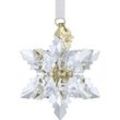 Dekohänger SWAROVSKI "Sammelfigur Annual Edition Festive 3D Ornament 2024, 5674347, 5674348", weiß (champagner, goldfarben, weiß, kristallweiß), Dekohänger, B/H/T: 4,56cm x 5,94cm x 4,56cm, Kristallglas, Metall, Polyester, Swarovski Kristall, B:4,56cm H:5,94cm T:4,56cm