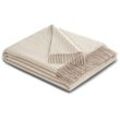 Plaid BIEDERLACK "Vivo" Wohndecken Gr. B/L: 130cm x 170cm, beige mit hohem Kaschmiranteil