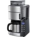 RUSSELL HOBBS Kaffeemaschine mit Mahlwerk "Grind & Brew 25620-56", mit Thermokanne, Kaffeemaschinen, bunt (silberfarben, grau), 1,25 l, 10 Tasse(n)