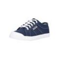 Sneaker KAWASAKI "Tennis", Herren, Gr. 38, blau (dunkelblau), Leder, Kunstfaser, casual, Schuhe Sneaker low Canvassneaker Skaterschuh, trendy retro design