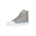 Sneaker ETHLETIC "White Cap Hi Cut", Gr. 36, grau (frozen olive just weiß), Obermaterial: 100% Baumwolle; Futter: 100% Baumwolle; Decksohle: 100% Baumwolle; Sohle: 100% Naturkautschuk, Schuhe Canvassneaker Sneaker high Sneakerboots, Fairtrade Produkt