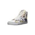 Sneaker ETHLETIC "White Cap Hi Cut" Gr. 36, gelb (camou gelb, just weiß), Schuhe Canvassneaker Sneaker high Sneakerboots Fairtrade Produkt