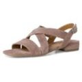 Sandalette TAMARIS Gr. 39, grau (taupe) Damen Schuhe Sommerschuh, Sandale, Blockabsatz, mit Touch it Ausstattung