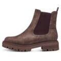 Chelseaboots TAMARIS Gr. 37, braun Damen Schuhe Blockabsatz, Stiefelette, Boots mit Textilband an der Ferse Bestseller