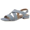 Sandalette TAMARIS Gr. 38, blau (hellblau) Damen Schuhe Sommerschuh, Sandale, Blockabsatz, mit Touch it Ausstattung