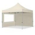 TOOLPORT 3x3m Aluminium Faltpavillon, inkl. 2 Seitenteile, creme - (59003)