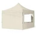 TOOLPORT 3x3m Aluminium Faltpavillon, inkl. 4 Seitenteile, creme - (59004)