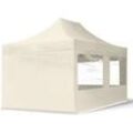 TOOLPORT 3x4,5m Stahl Faltpavillon, inkl. 4 Seitenteile, creme - (59043)