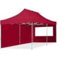 TOOLPORT 3x6m Aluminium Faltpavillon, inkl. 2 Seitenteile, rot - (59152)