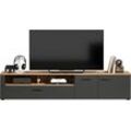 TV-Schrank INOSIGN "Estepona", schwarz (anthrazit mit coast evoke oak), B:210cm H:43cm T:41cm, FSC-zertifizierter Holzwerkstoff, Schränke, Elegant und modern