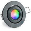 Einbaustrahler Mini schwenkbar Matera 3W IP44 durchverbindbar - Lichtfarbe: RGB+...