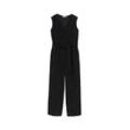 TOM TAILOR DENIM Damen Overall mit V-Ausschnitt, schwarz, Uni, Gr. S