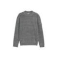 TOM TAILOR Herren Strickpullover mit Stehkragen, grau, Meliert, Gr. XXL