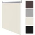 Hengda Verdunkelungsrollo Klemmfix ohne Bohren 80cm x 160cm Beige Verdunklungsrollo Fensterrollo Rollo Seitenzugrollo Klemmrollo für Fenster & Tür