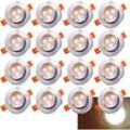 VINGO 20x LED Einbaustrahler Einbau-Spots Schwenkbar 3W Leuchtmittel Decken-Leuchte Einbaulampe Warmweiß Deckeneinbauleuchte Spots 230V