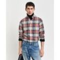 Karohemd GANT "REG POPLIN TARTAN CHECK SHIRT", Herren, Gr. L, N-Gr, rot (ruby rot), Web, Obermaterial: 100% Baumwolle, casual, Langarm, Hemden, Regular Fit Popeline Hemd mit Tartan-Karomuster